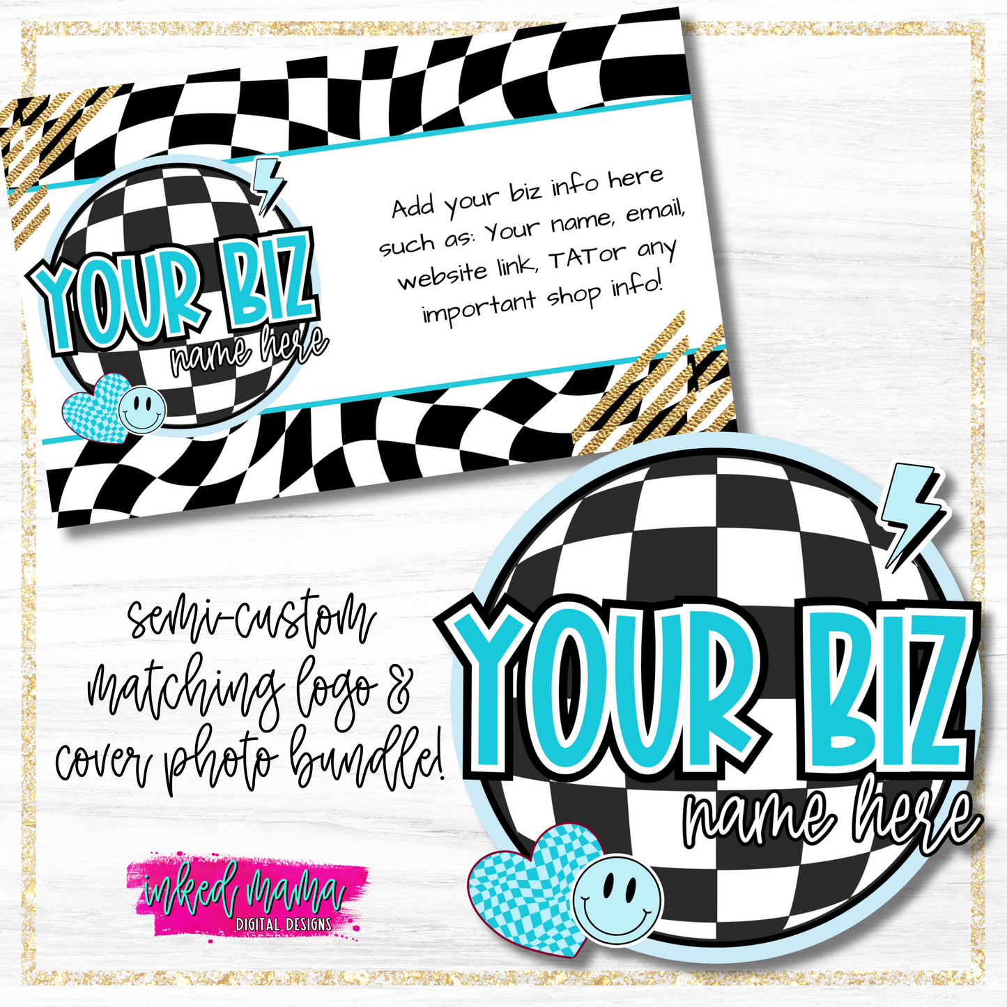 Checkered Box Logos | Semi-Custom Small Business Digital Branding