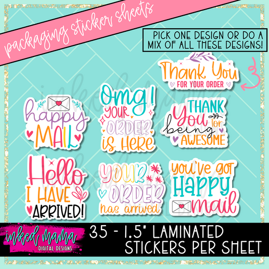 Bright Fun Mix #1 | Small Business Packaging Vinyl Stickers