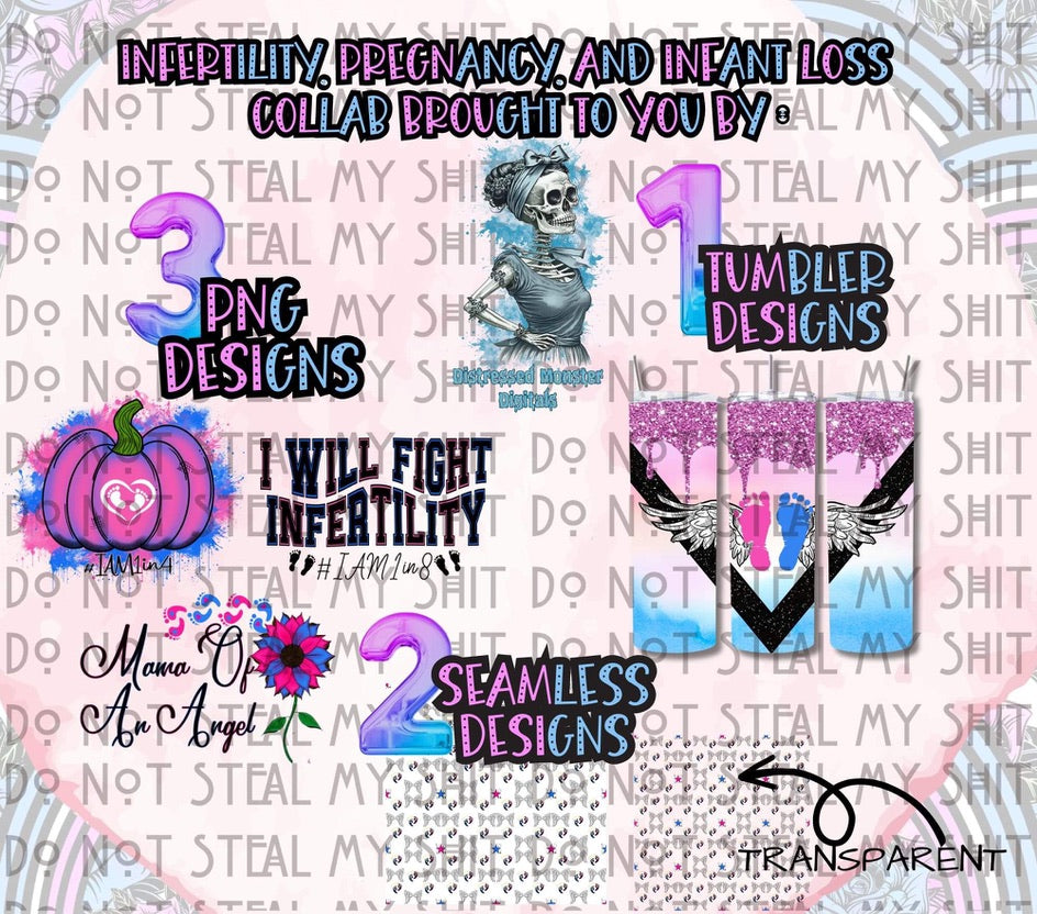 Infertility, Pregnancy & Infant Loss Collab - Instant download - 28 Digitial Designs