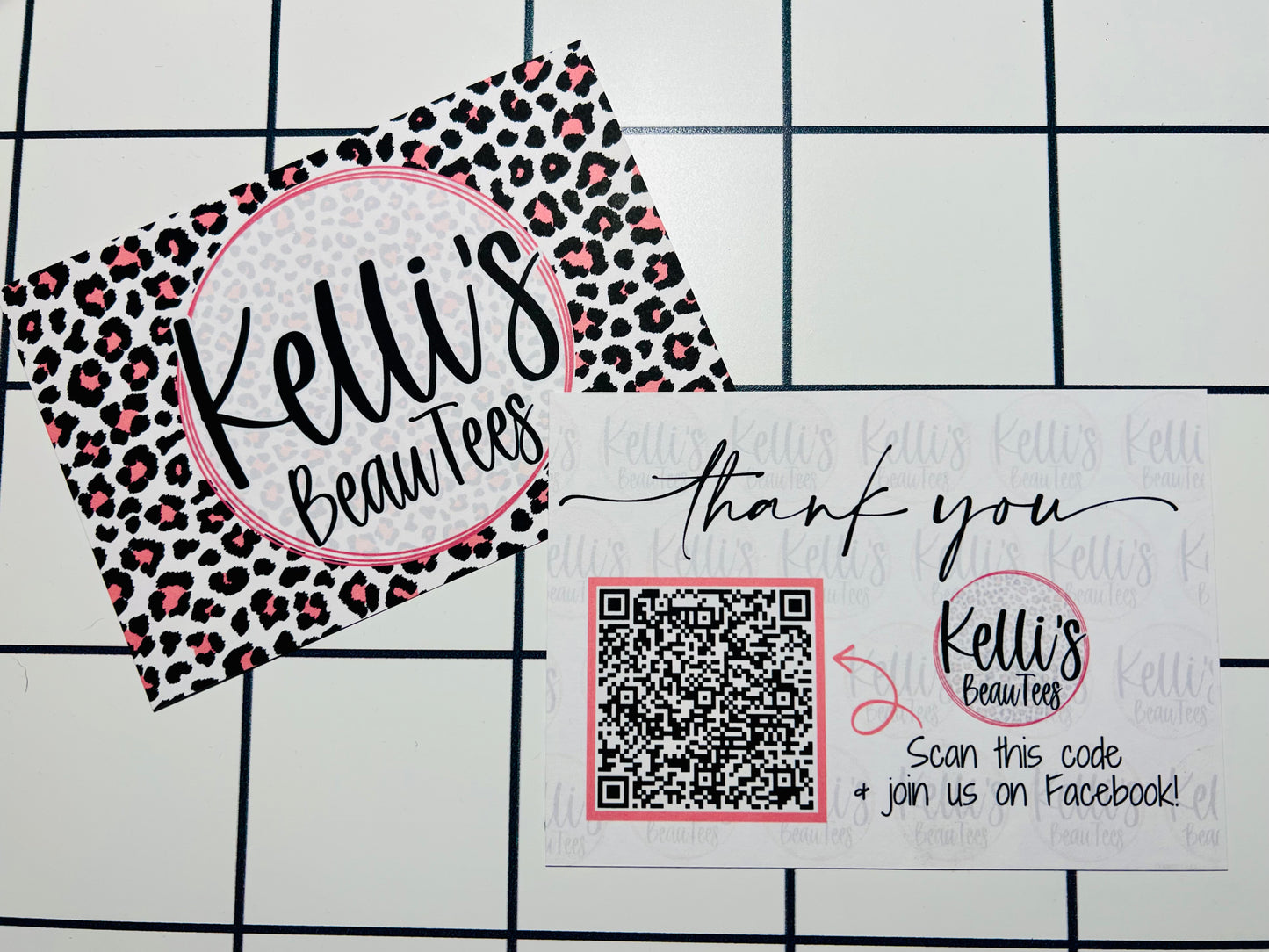 Logo Thank you Care Cards - Double Sided - Custom to you! - Small Business Packaging Fillers