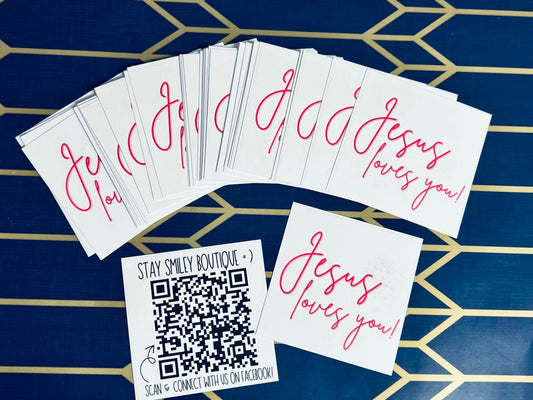 Jesus Loves You | QR CODE CARDS | Small Business Printed Branding Products