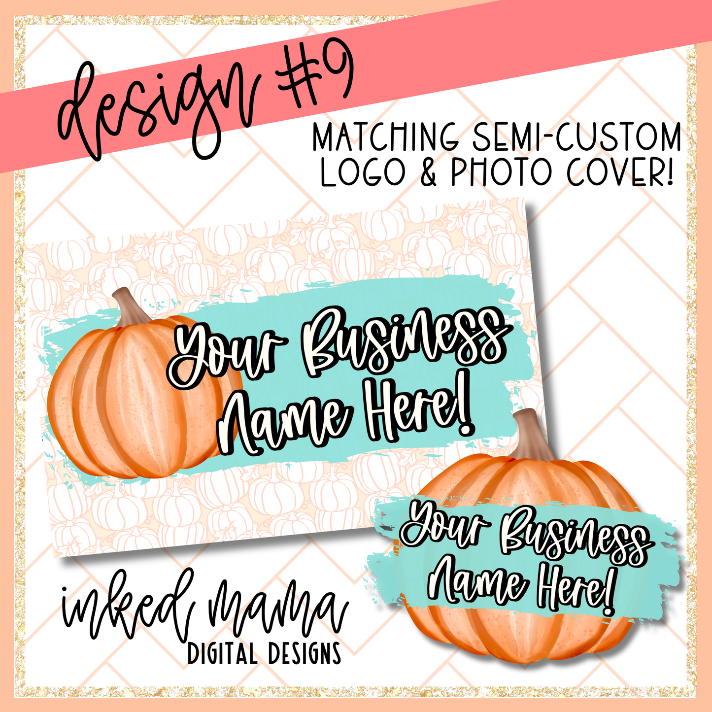 2025 Halloween Semi- Custom Logos | Small Business Digital Branding