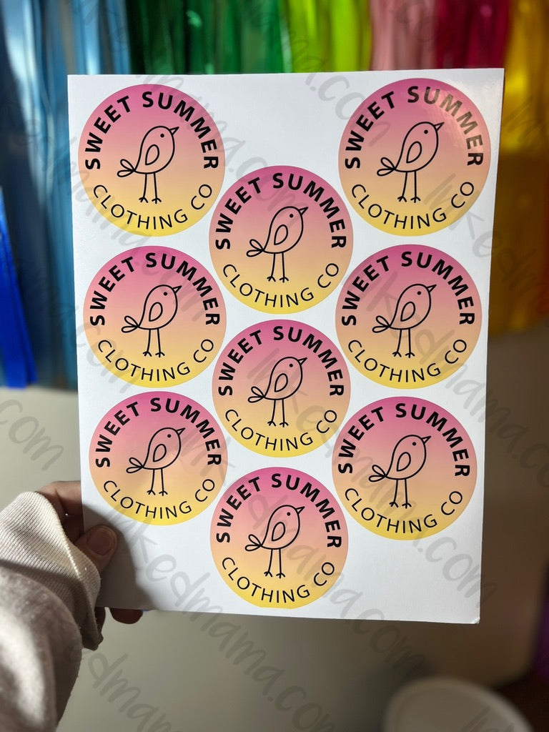 Logo Sticker Sheets | Small Business Branding