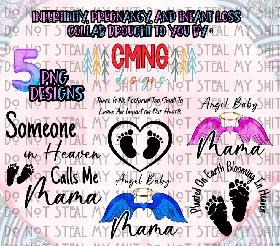 Infertility, Pregnancy & Infant Loss Collab - Instant download - 28 Digitial Designs