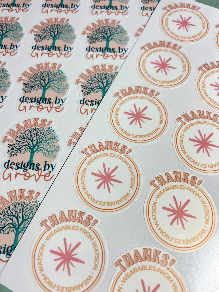 Logo Sticker Sheets | Small Business Branding