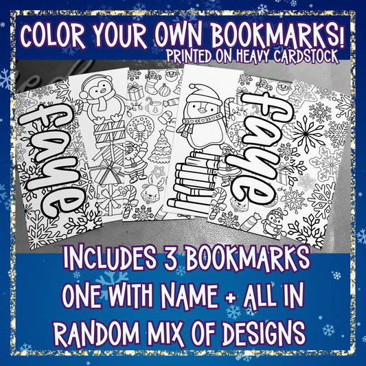 Color Your Own Christmas Bookmarks