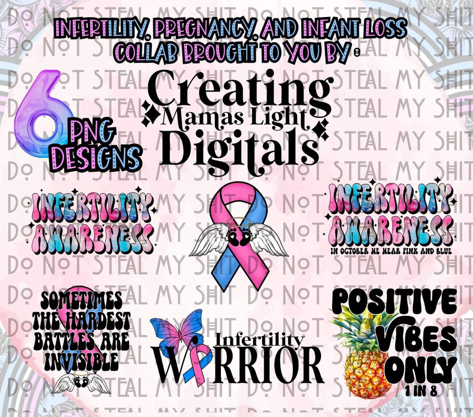 Infertility, Pregnancy & Infant Loss Collab - Instant download - 28 Digitial Designs