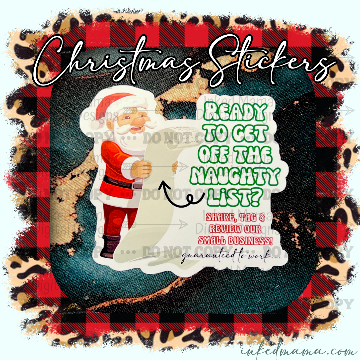 Ready to get off the Naughty list? | 2" Stickers | Set of 20
