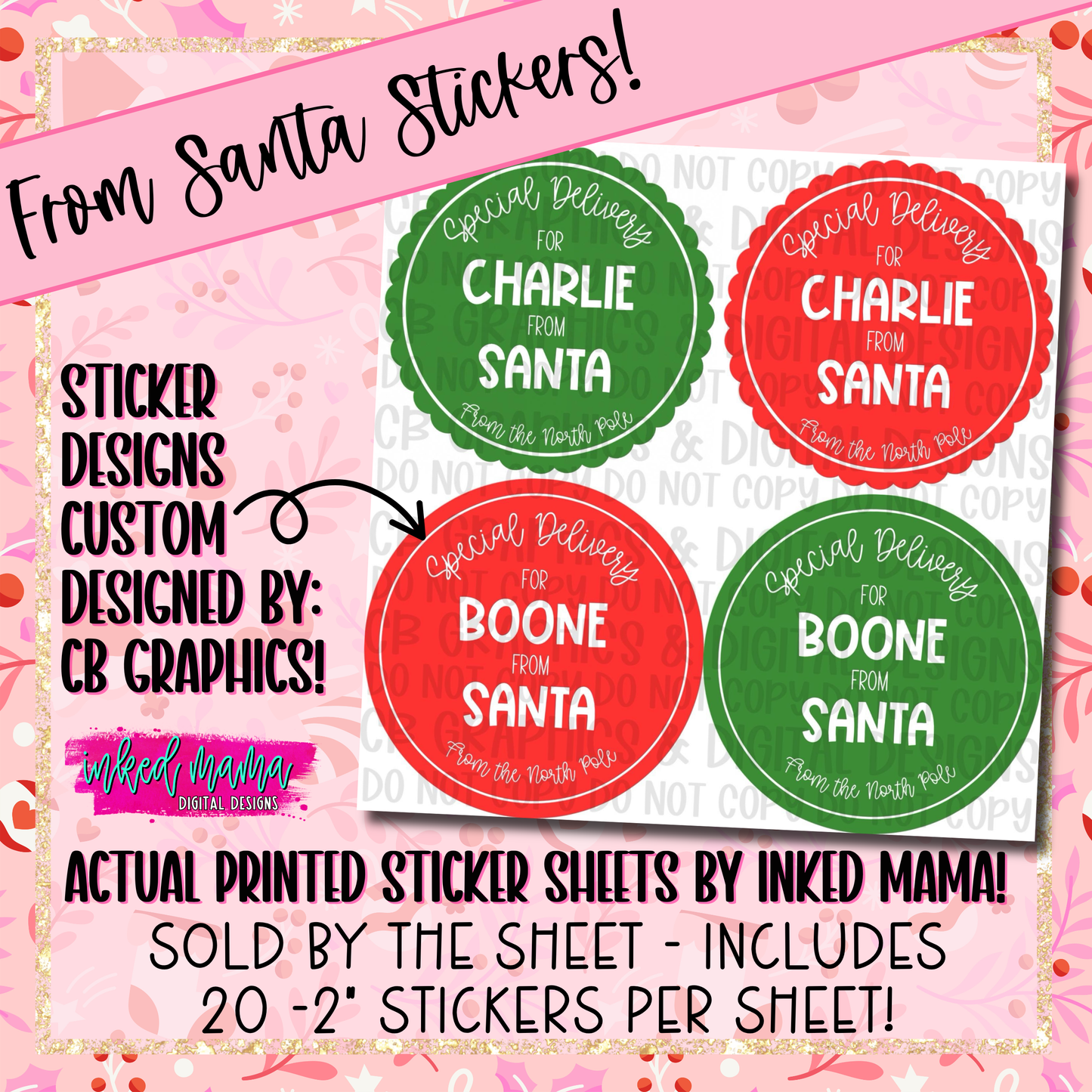 Special Delivery From Santa | Custom Christmas Stickers