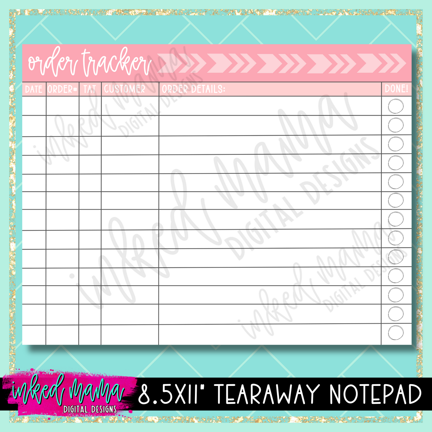 Order Tracker Tearaway Notepad