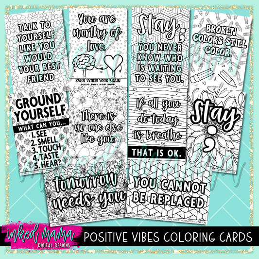YOU MATTER; Coloring Cards | Small Business Packaging Fillers