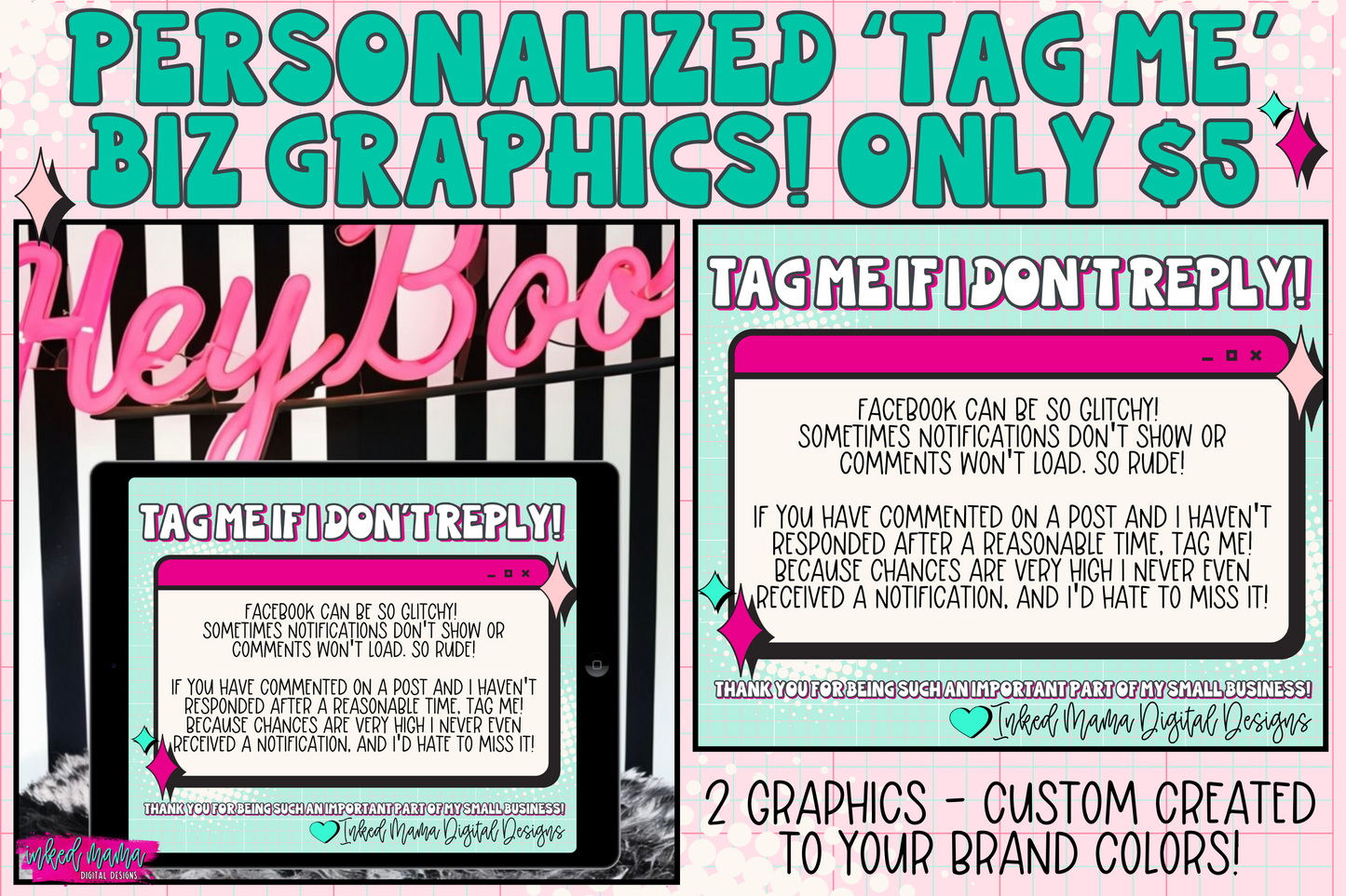 Tag Me (Social Media Notification Graphic) | Custom Small Business Digital Branding