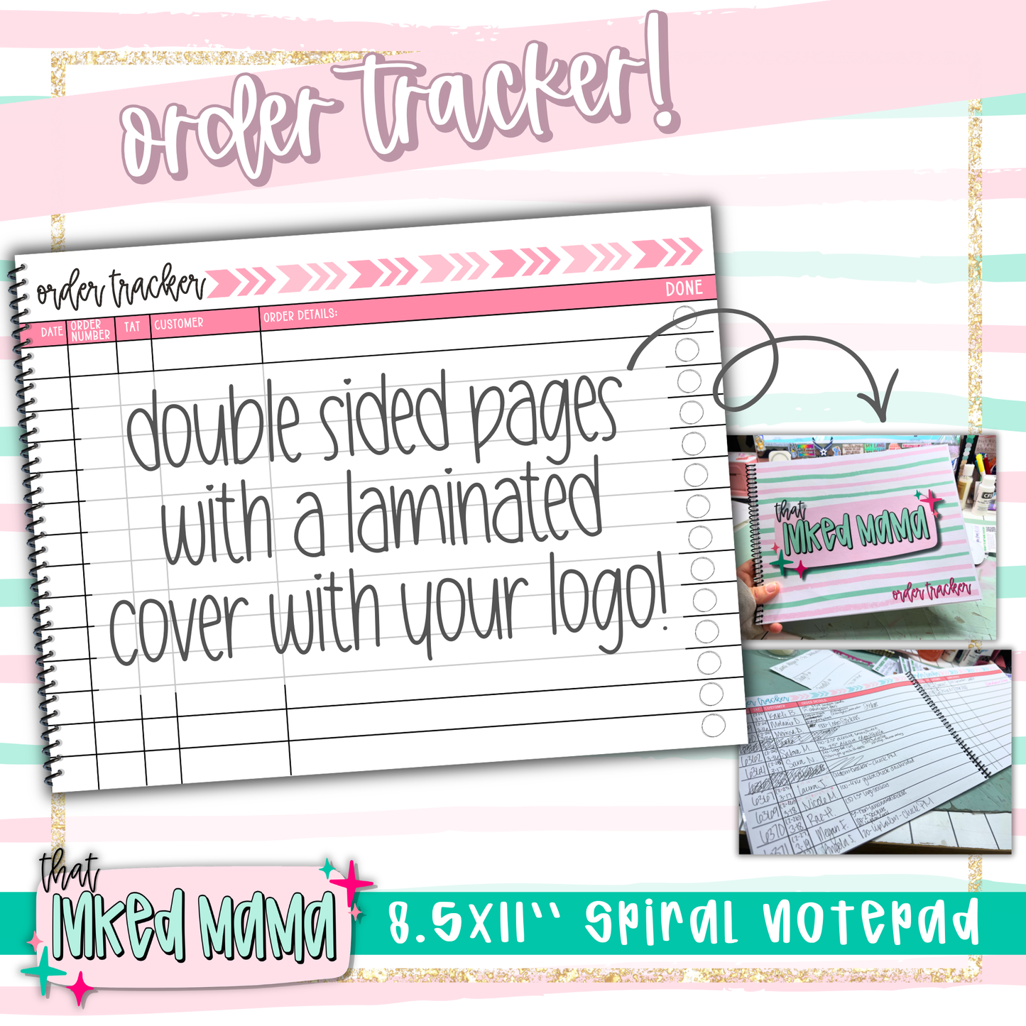 Order Tracker Spiral Bound Notepad