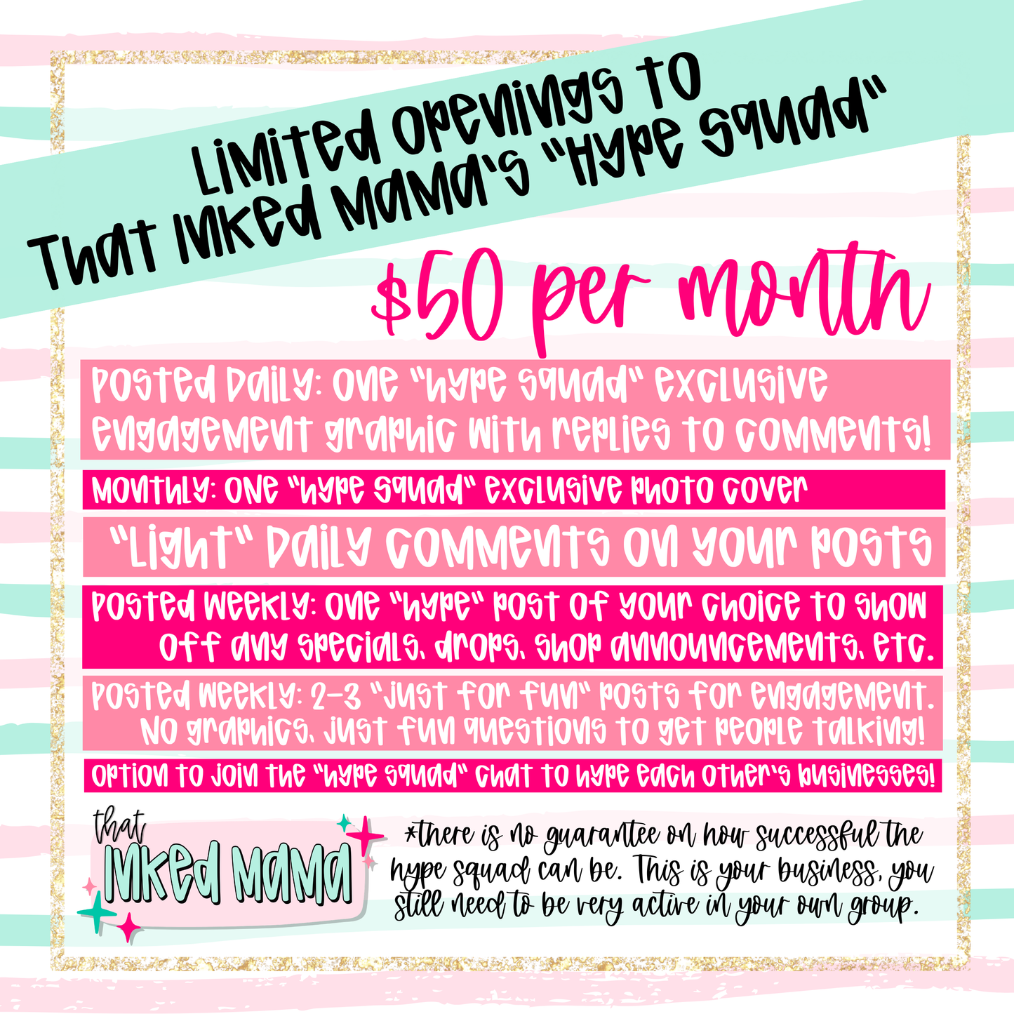 Hype Squad | one month of group engagement | Small Business Networking