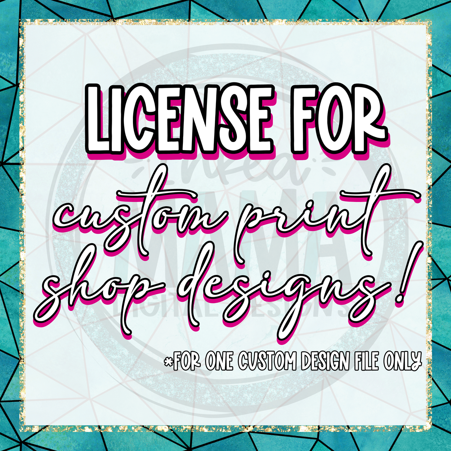 License Fee for Custom Print Shop Designs