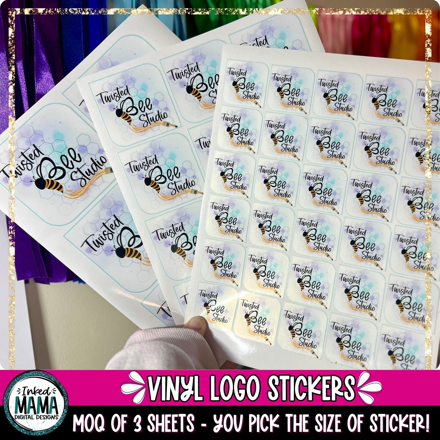 Logo Small Business Full Color Printed Vinyl Stickers