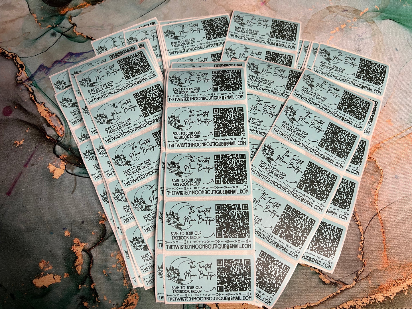 Custom Logo &/or QR Small Business Thermal Packaging Stickers - Increments of 100