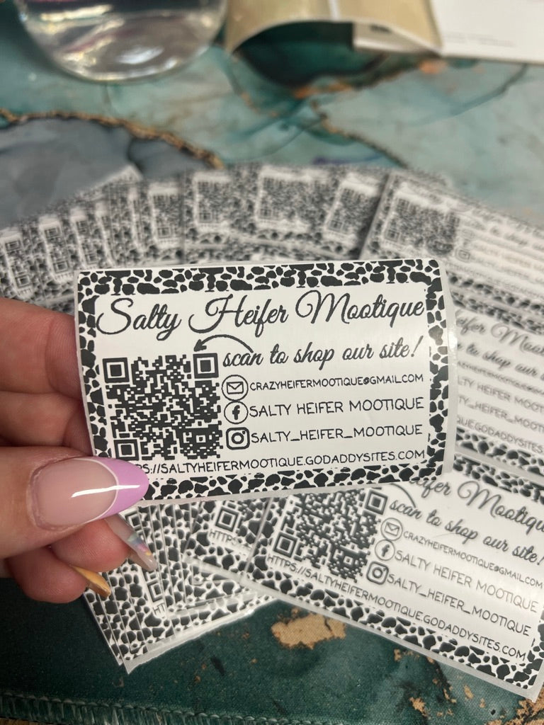 Custom Logo &/or QR Small Business Thermal Packaging Stickers - Increments of 100
