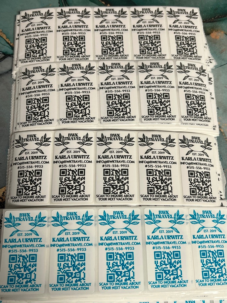 Custom Logo &/or QR Small Business Thermal Packaging Stickers - Increments of 100