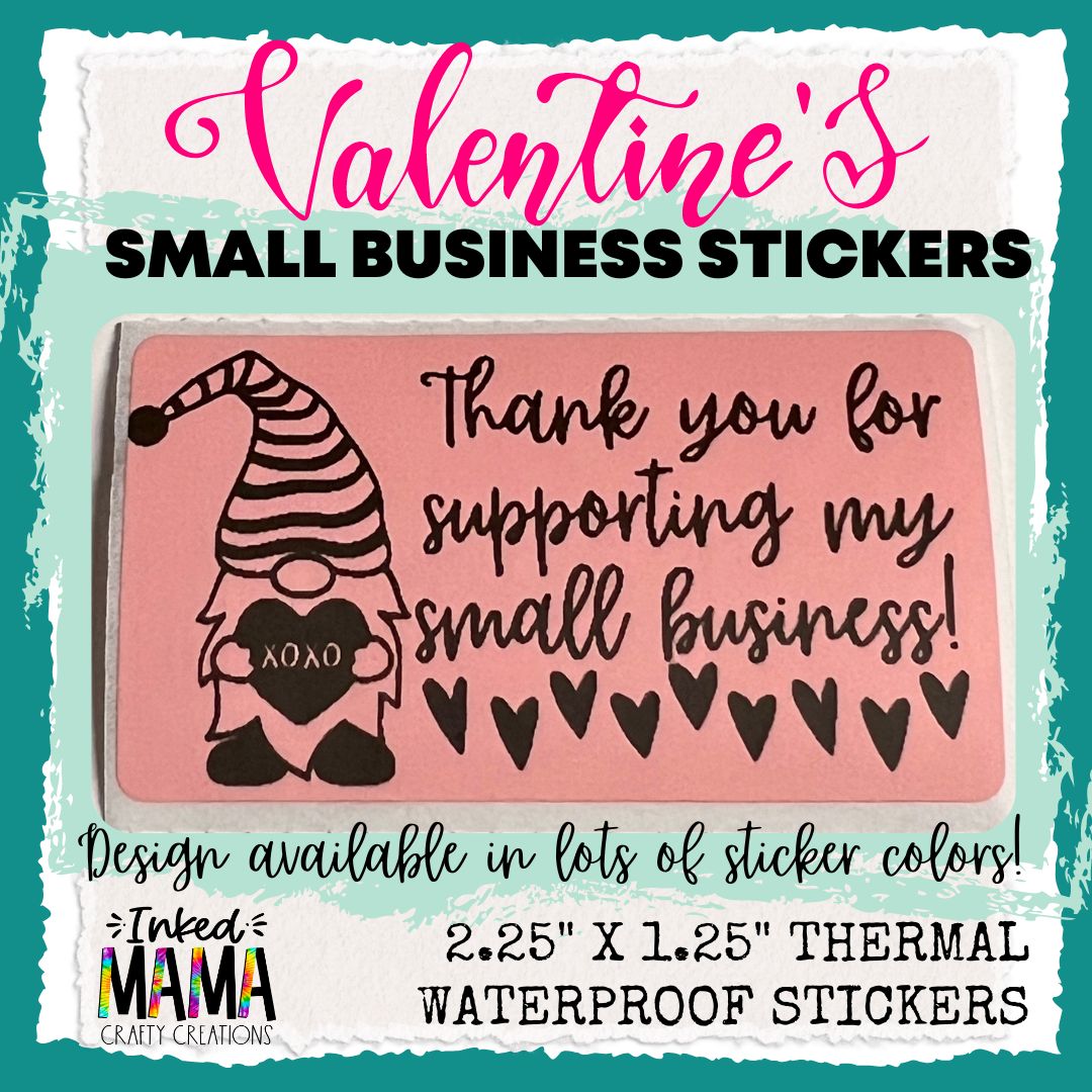 XOXO gnome - Thank you | Small Business Thermal Packaging Valentine Stickers