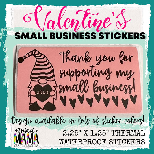 XOXO gnome - Thank you | Small Business Thermal Packaging Valentine Stickers