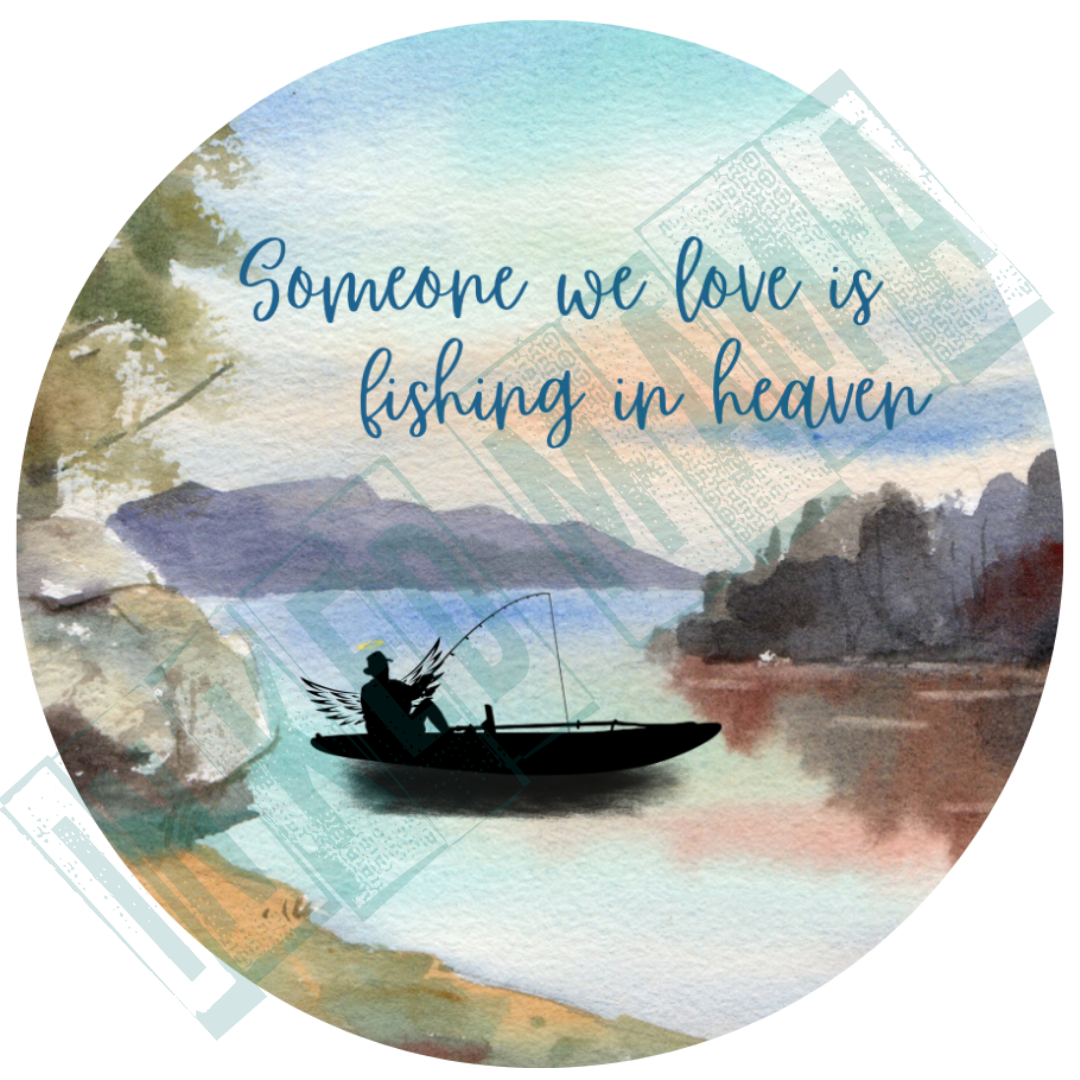 Someone we love is fishing in heaven - Light up Lantern Ornament