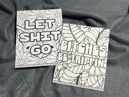 Sweary Coloring Cards | Small Business Packaging Fillers