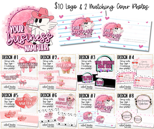 Valentine's Day Cover + Matching Logo | Small Business Digital Branding