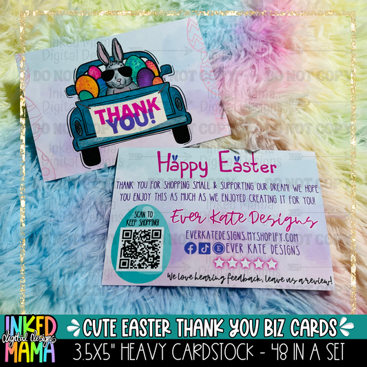 Cute Easter Thank You Cards | Small Business Printed Business Products