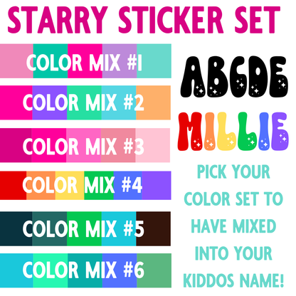 Name Stickers | Starry | Back to School Supplies