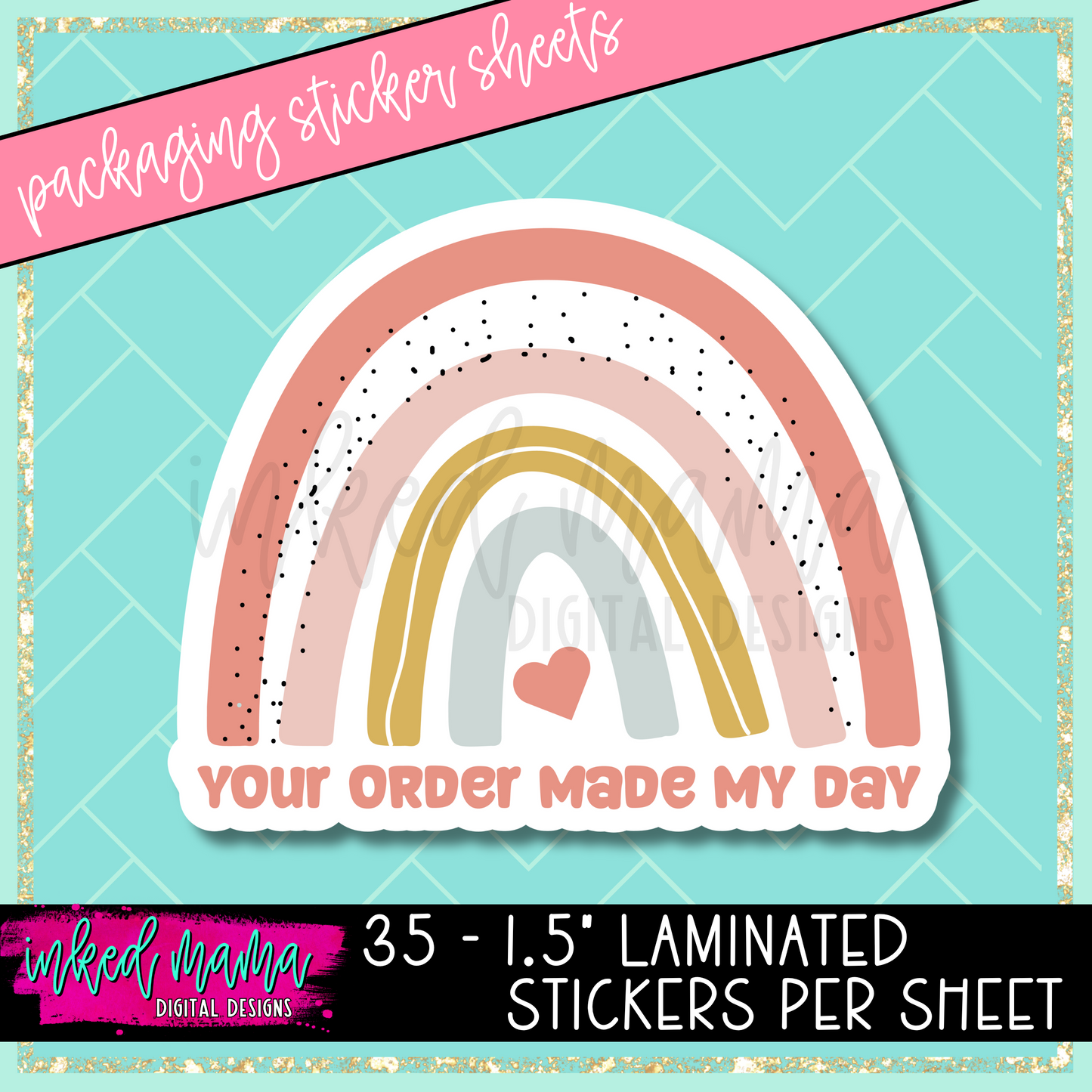 Rainbow Mix | Small Business Packaging Vinyl Stickers
