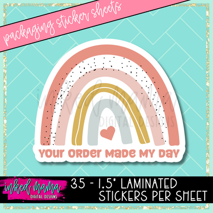 Rainbow Mix | Small Business Packaging Vinyl Stickers