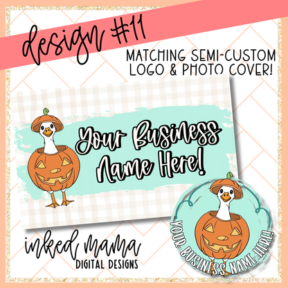 2025 Halloween Semi- Custom Logos | Small Business Digital Branding