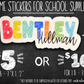 Chalk Lettering First and Last Name Stickers for School Supplies - 3"x1.2" in size