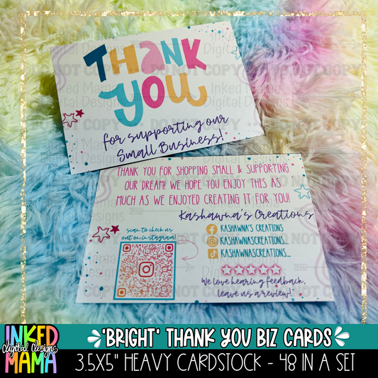 Bright + Colorful Thank You Cards | Small Business Printed Business Products