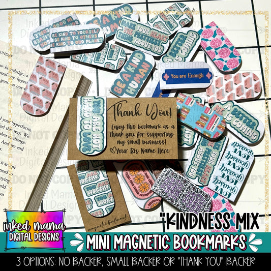 Kindness MIx | Mini Magnetic Bookmarks | Small Business Packaging Fillers
