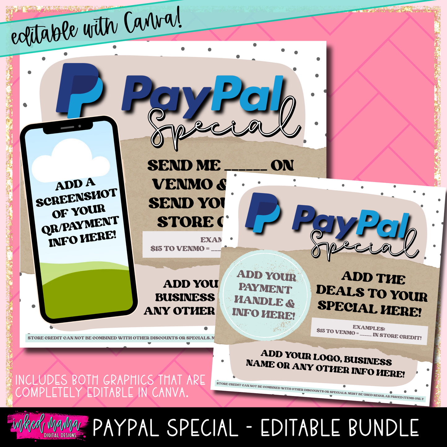 Paypal Special Editable Graphic Bundle