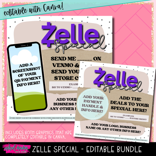 Zelle Special Editable Graphic Bundle