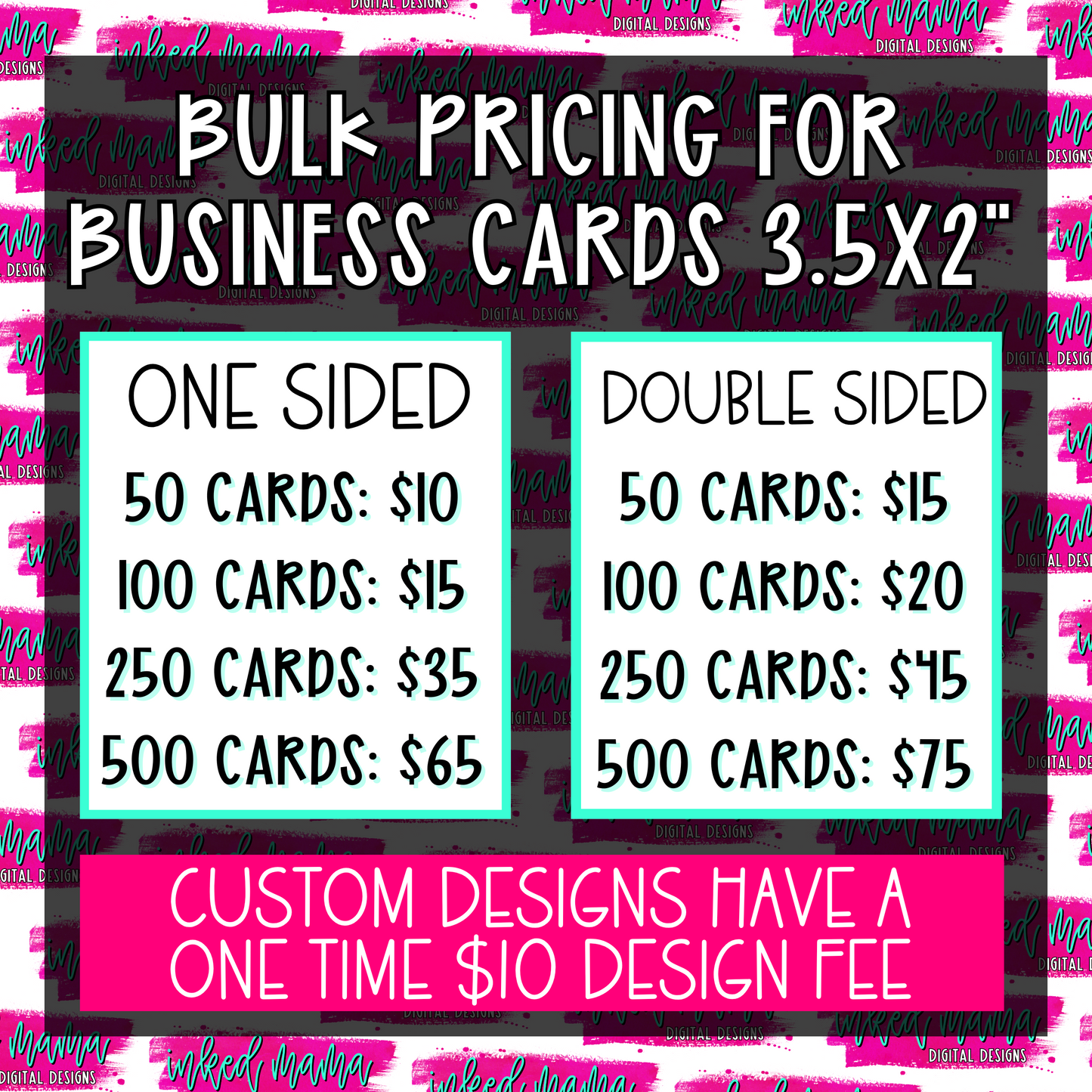 Custom 3.5x2" Business Cards | Small Business Branding Products