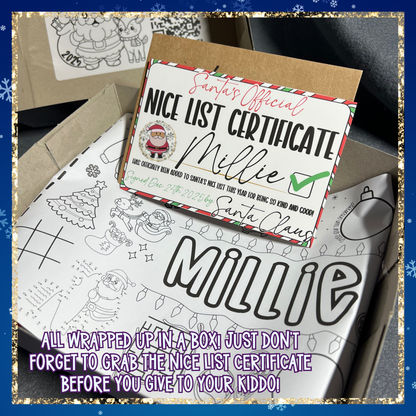 Christmas Eve Personalized Activity Boxes