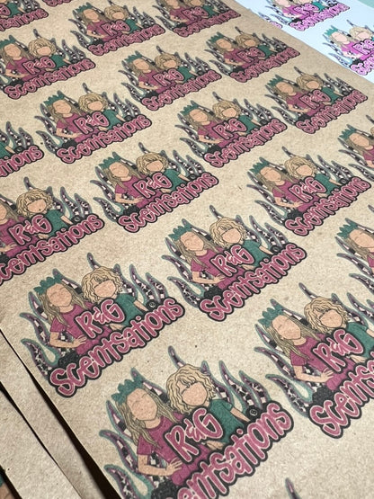 Kraft Paper Branded Packaging Sheets | Small Business Printed Branding Products