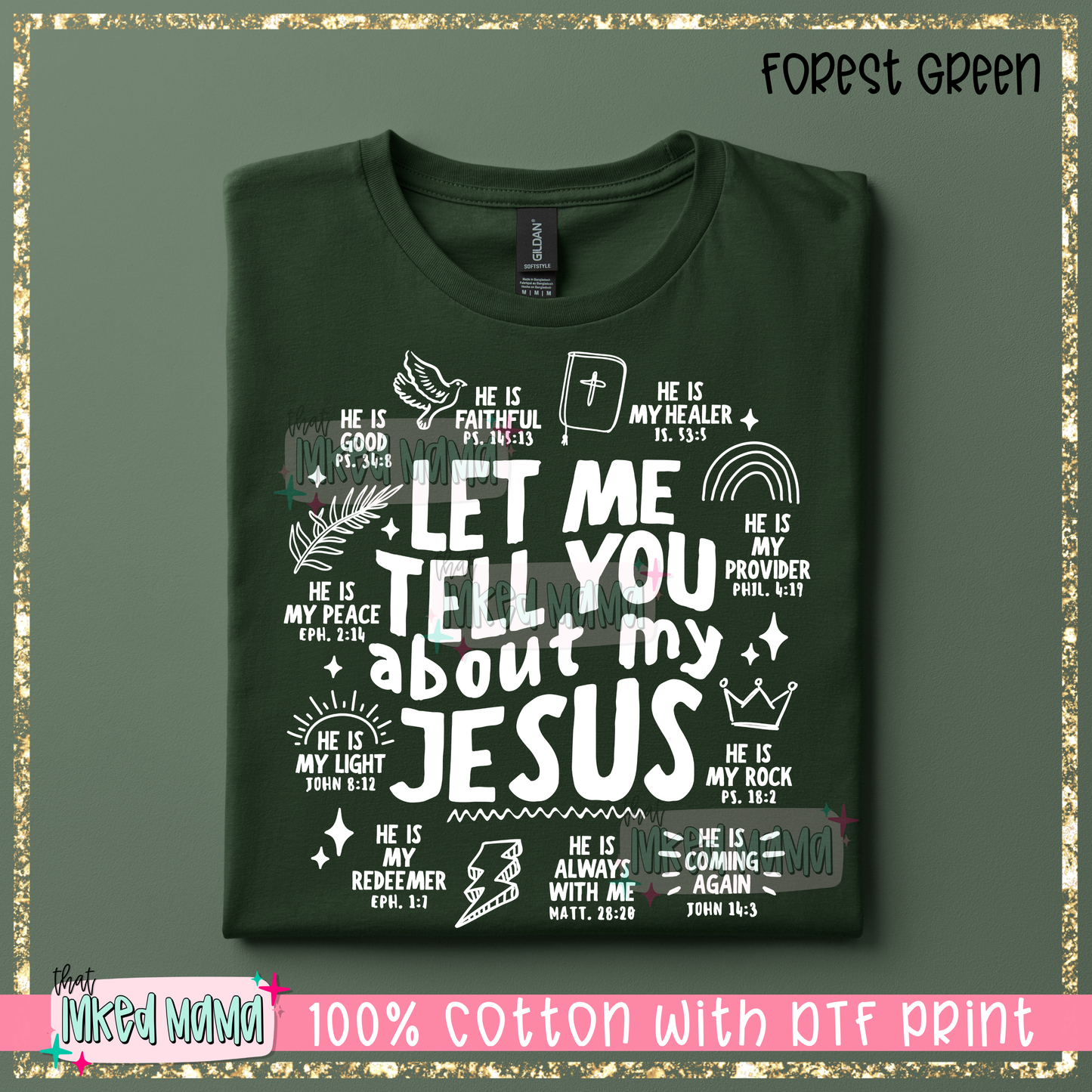 Let me tell you about my Jesus | White DTF Print | T-shirt