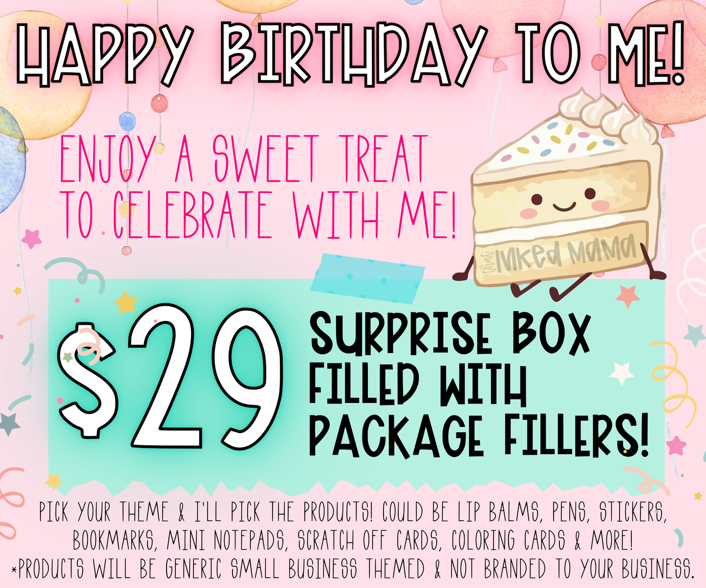 Birthday Surprise Package Filler Box!