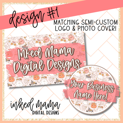 2025 Halloween Semi- Custom Logos | Small Business Digital Branding