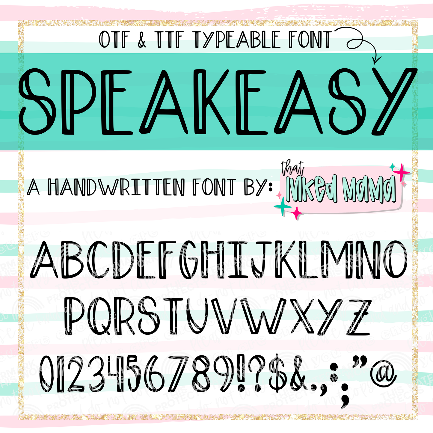 Speakeasy | HANDWRITTEN FONT