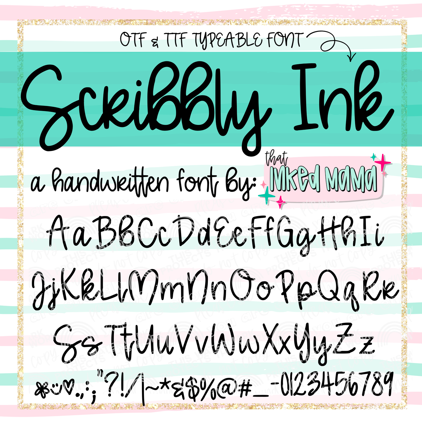 Scribbly Ink | HANDWRITTEN SCRIPT FONT
