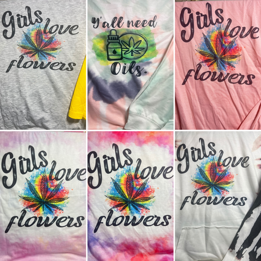 Girls Love Flowers | C.B.D. inspired | Various sizes