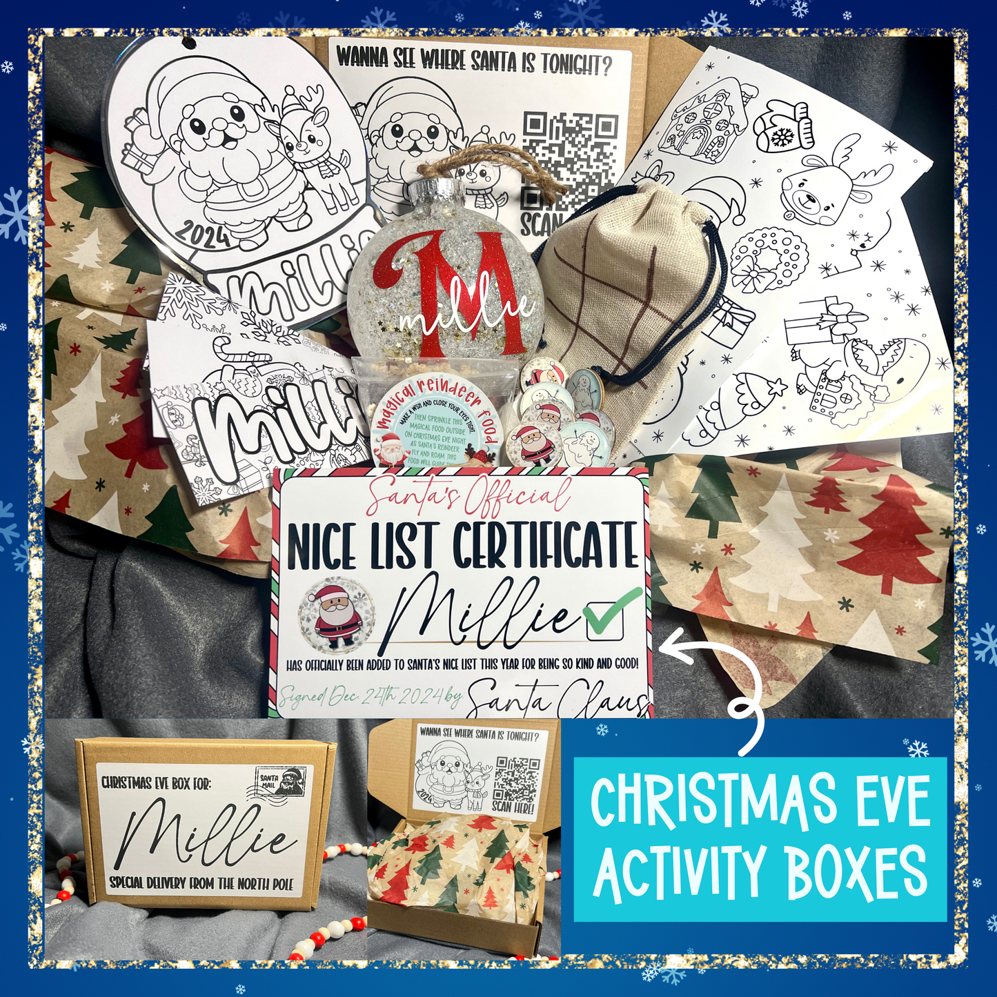 Christmas Eve Personalized Activity Boxes