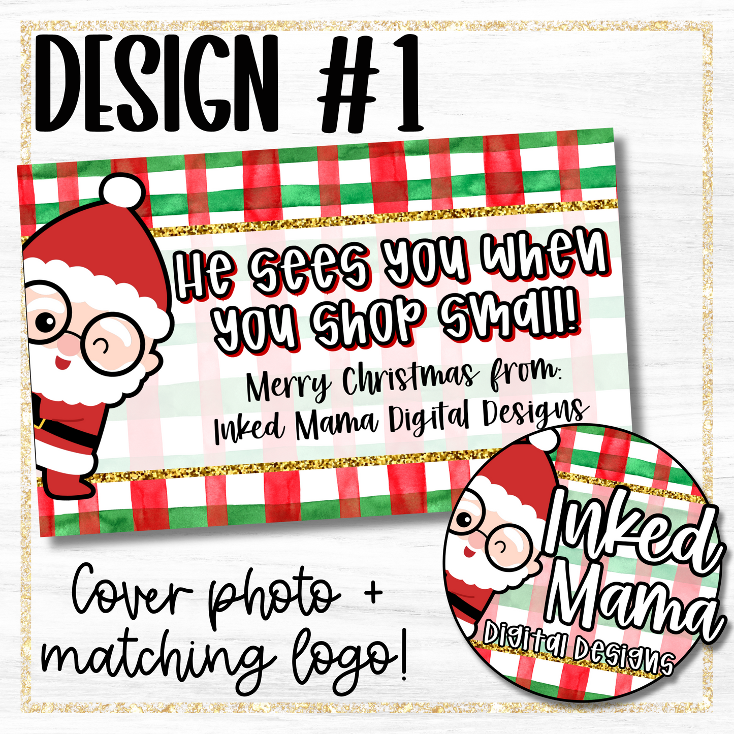 Christmas Cover + Matching Logo | Small Business Digital Branding