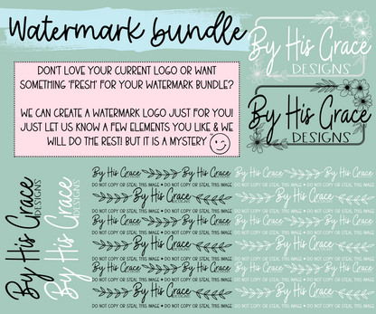 Watermark Logo Bundle | Custom Small Business Digital Branding